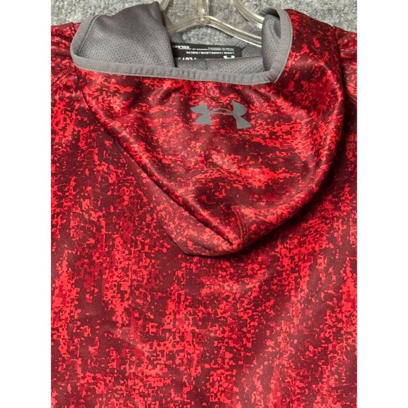 Under Armour boys large Hooded Red & Gray ColdGear Sweatshirt - Picture 13 of 15